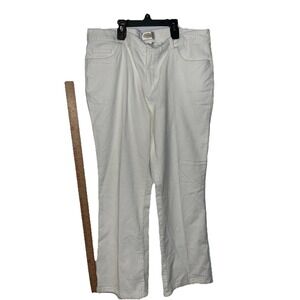 Talbots High-Waist Straight-Leg Womens Corduroy Pants Size 12 Cream